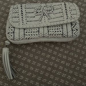 Anya Hindmarch Neeson clutch- color: chalk